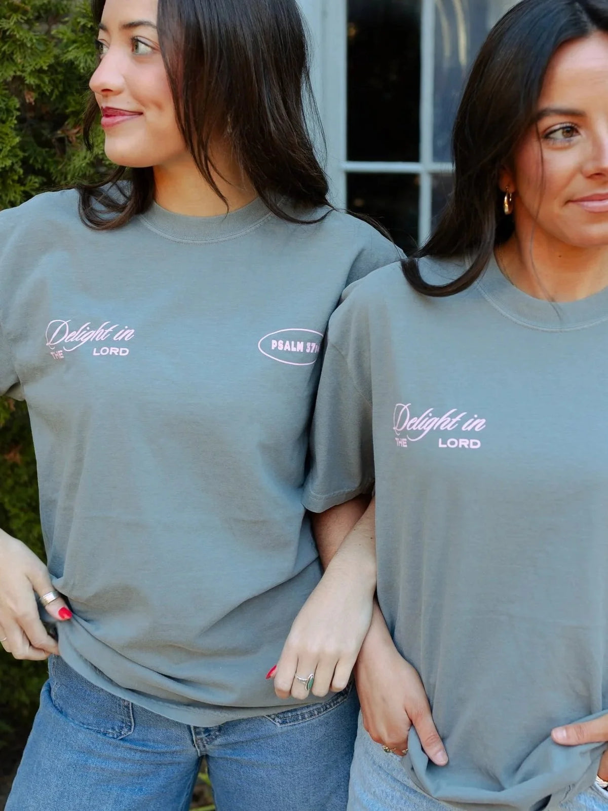 Delight Gray Initials Tee