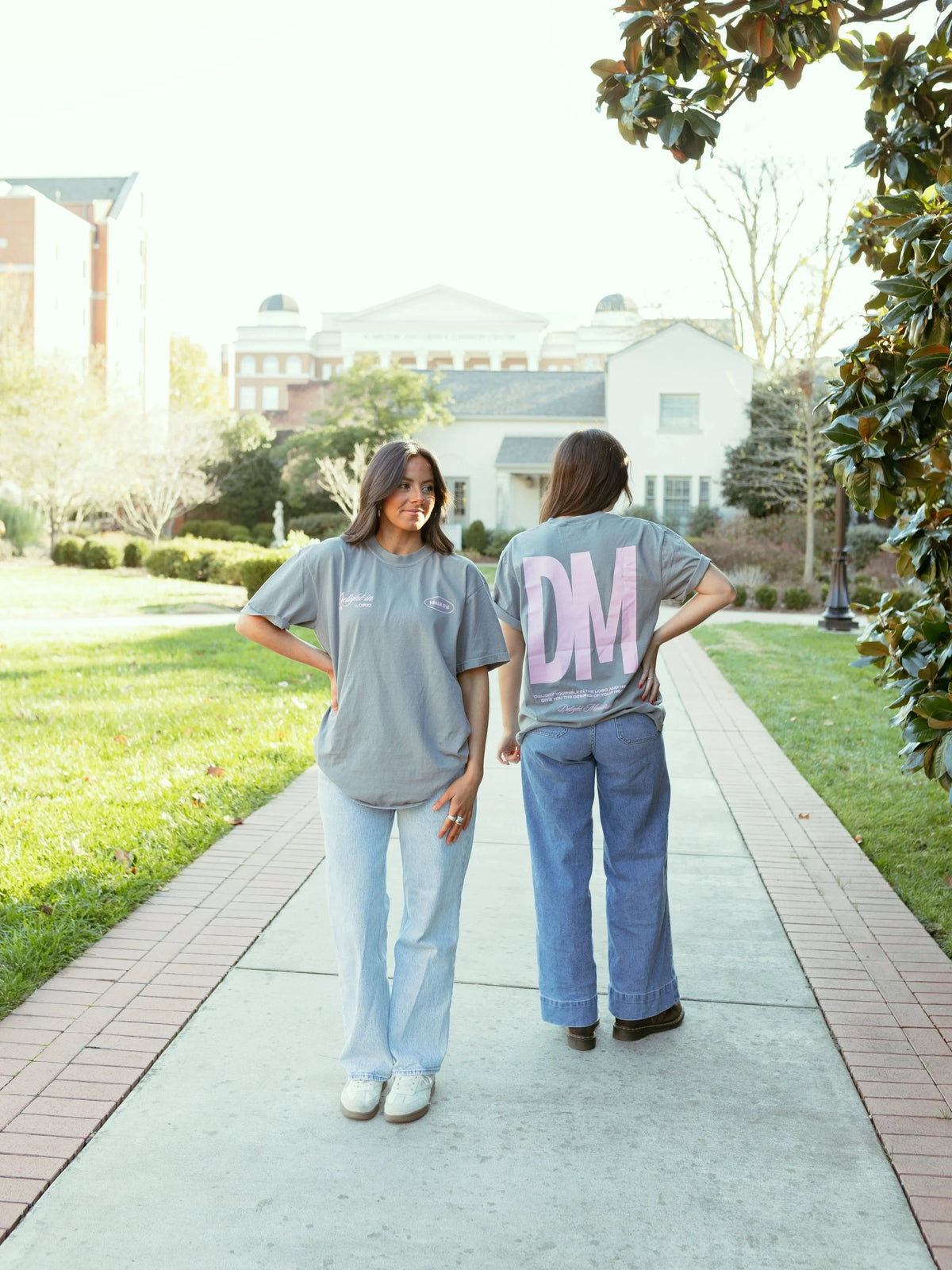 Delight Gray Initials Tee